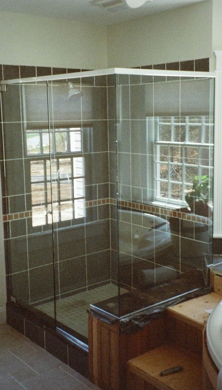 Frameless Door, Panel with Notch , Return